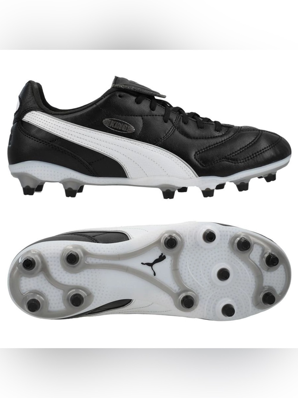 Brand New-PUMA King LIGA FG/AG - PUMA Black/PUMA White/Puma Silver